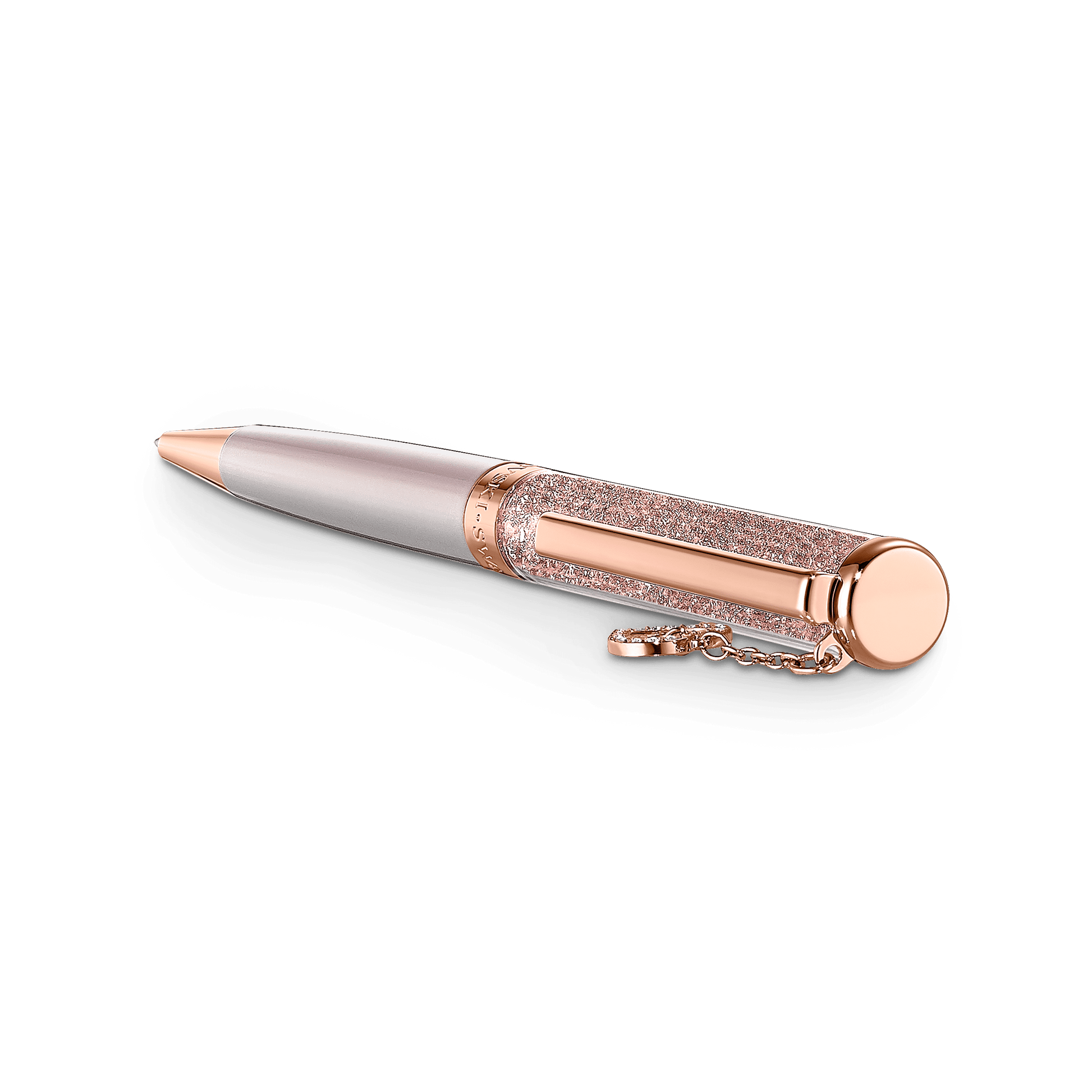Crystalline ballpoint pen, Heart, Rose gold tone, Pink lacquered, Rose gold-tone plated 5527536