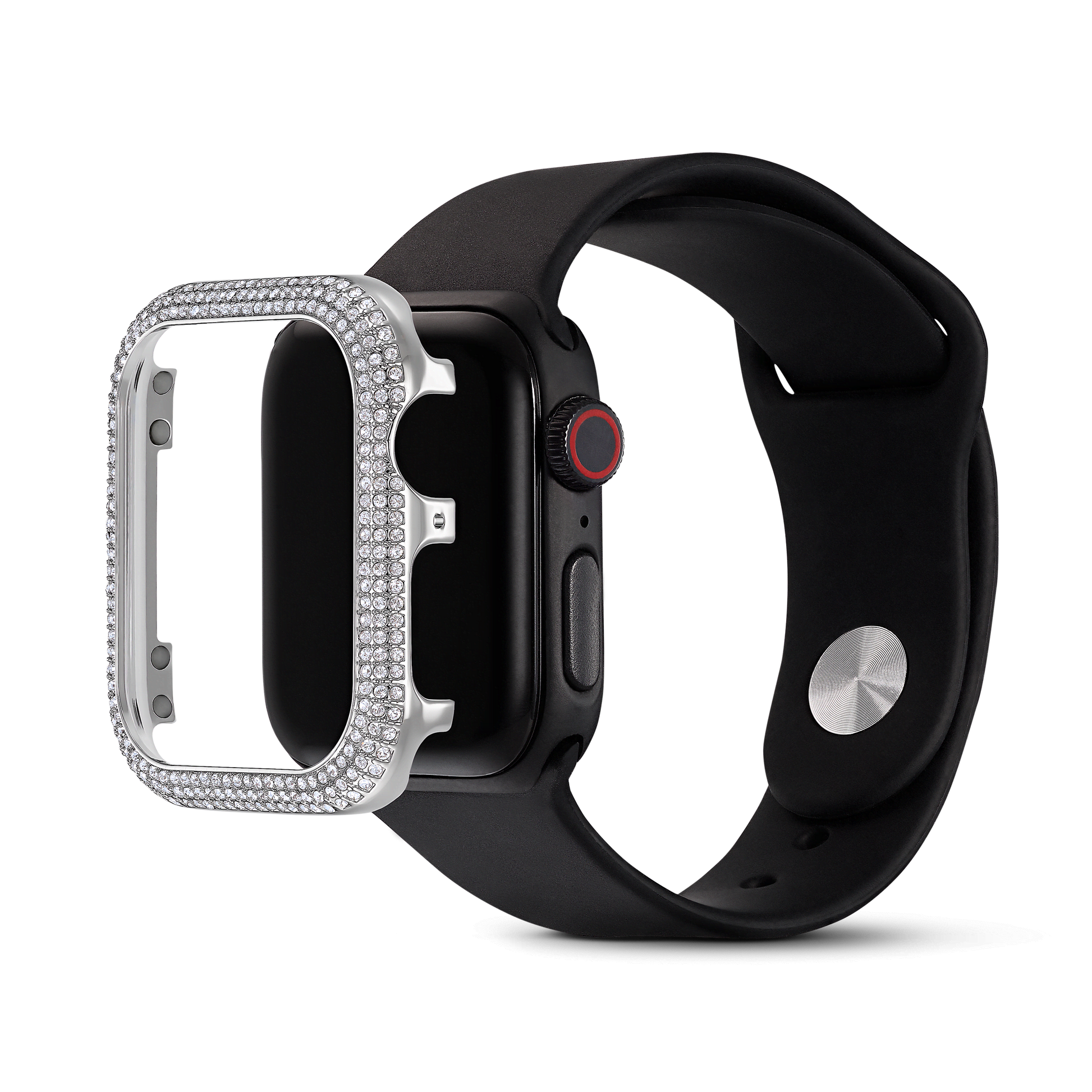 Sparkling case, For Apple Watch® Series 4 & 5, 40 mm, Silver tone 5572573