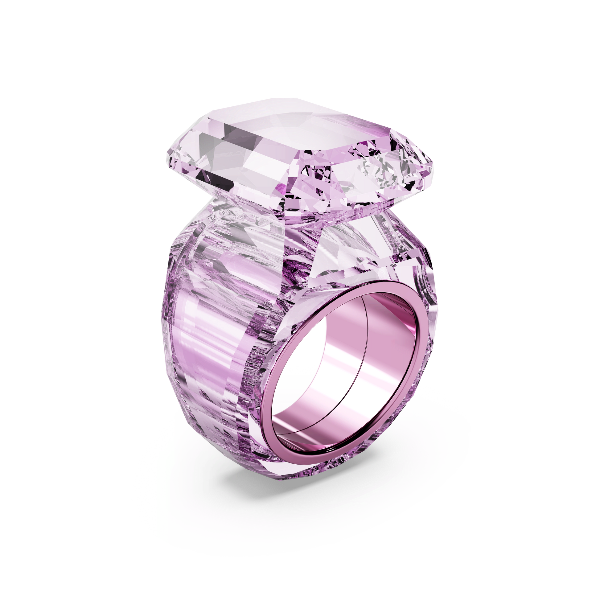 Lucent cocktail ring, Octagon cut, Pink 5600233