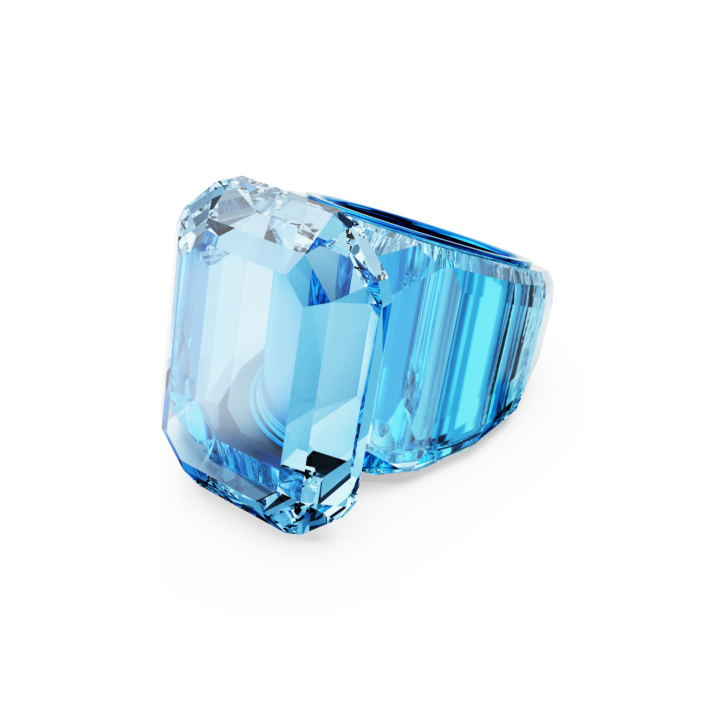 Lucent cocktail ring, Octagon cut, Blue 5600235