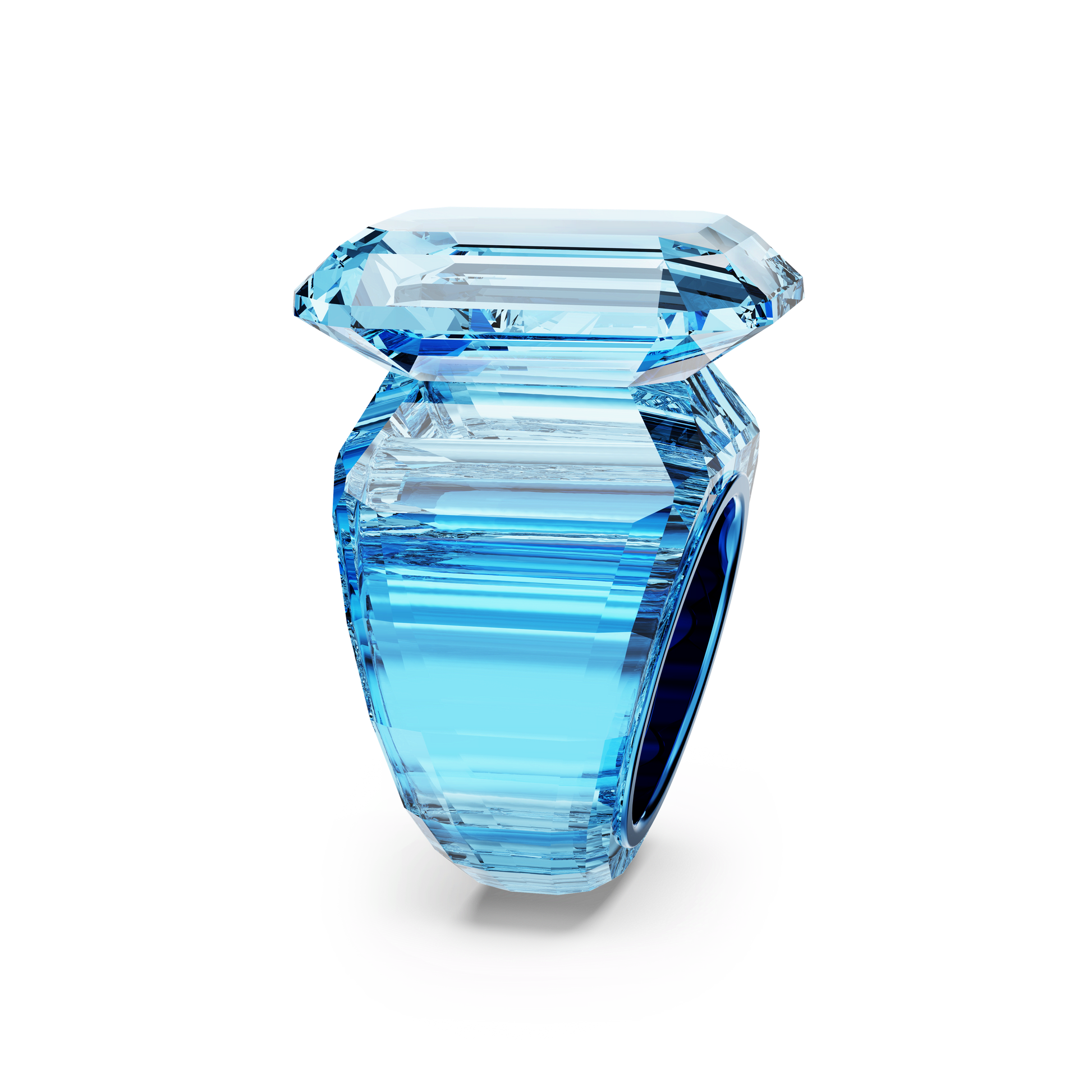 Lucent cocktail ring, Octagon cut, Blue 5600235