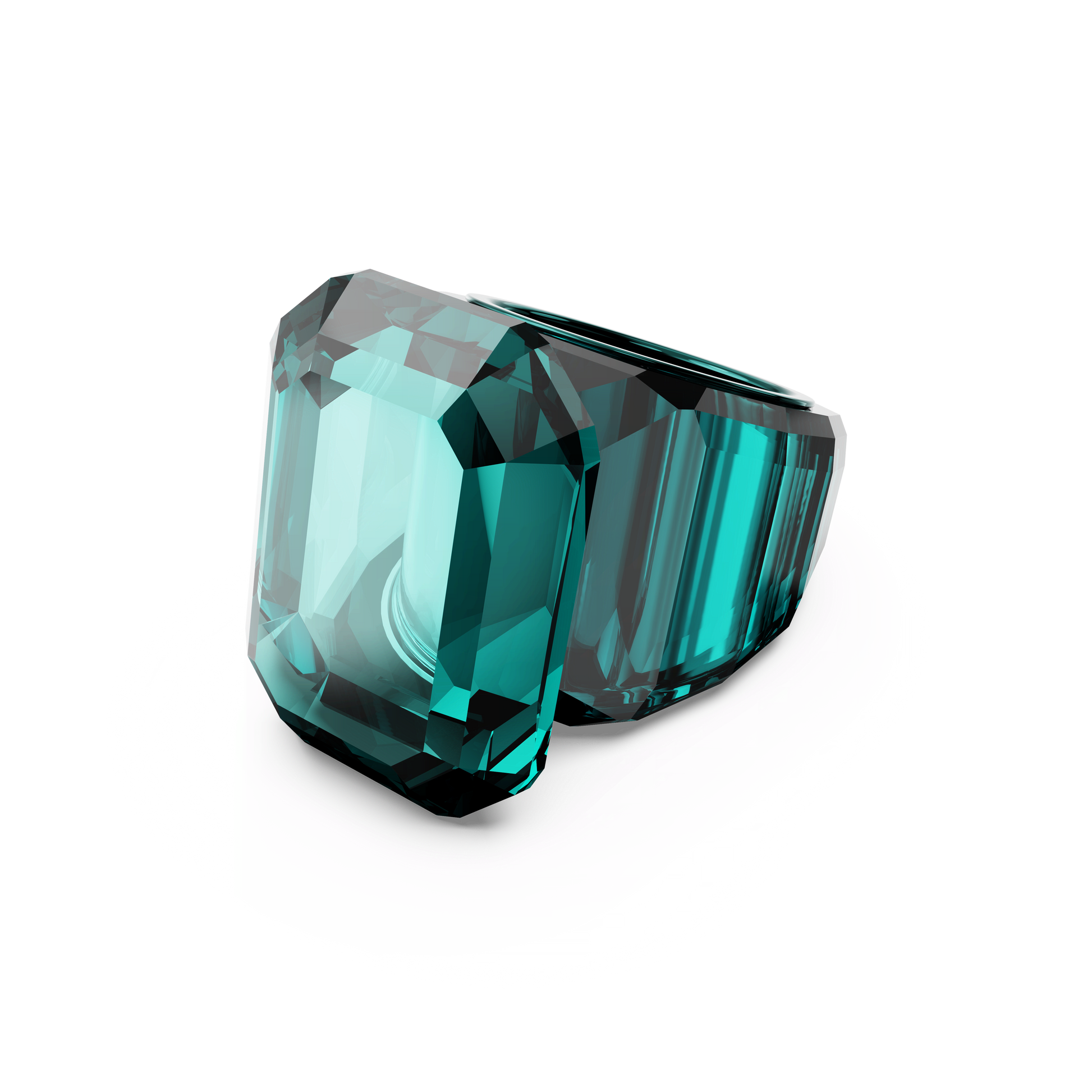 Lucent cocktail ring, Octagon cut, Green 5607344