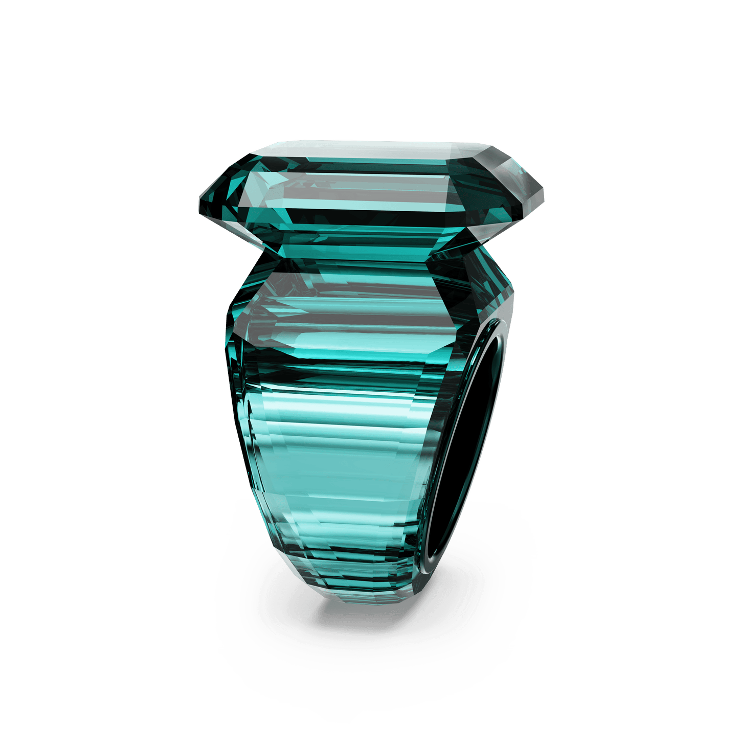 Lucent cocktail ring, Octagon cut, Green 5607344