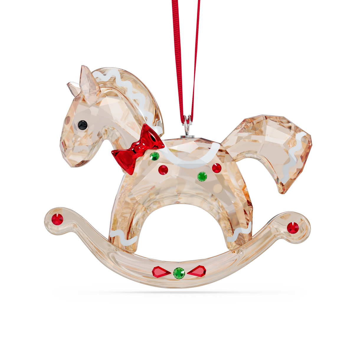 Holiday Cheers Gingerbread Rocking Horse Ornament