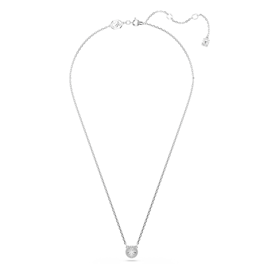 Una Angelic pendant, Round cut, Pavé, White, Rhodium plated 5636264