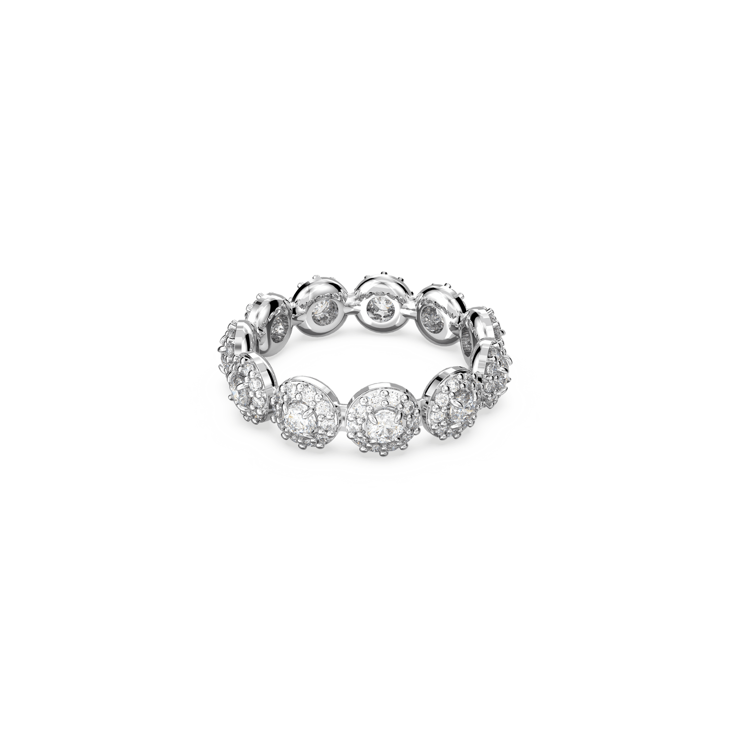 Una Angelic ring, Round cut, White, Rhodium plated 5636268