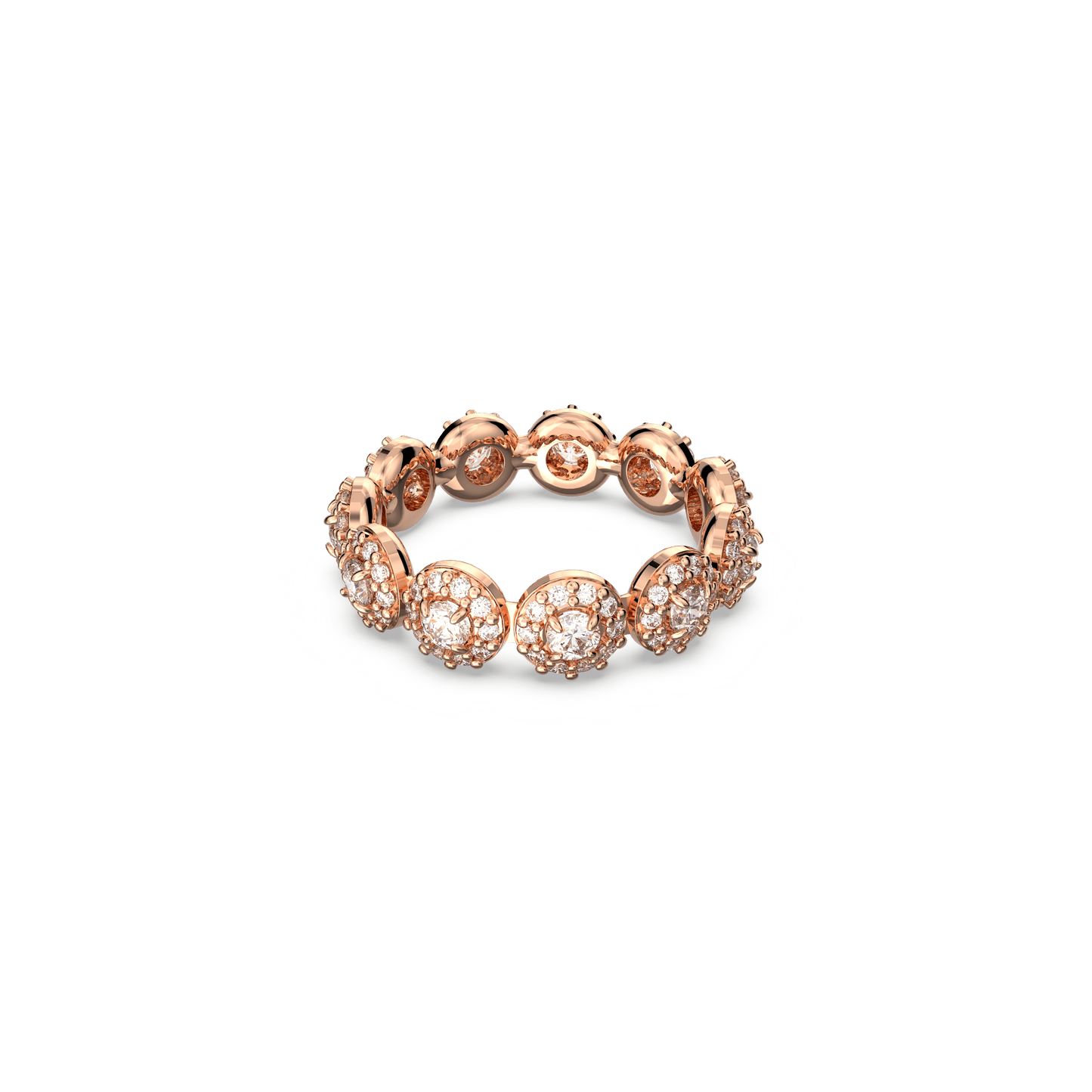 Una Angelic ring, Round cut, White, Rose gold-tone plated 5636274