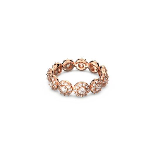 Una Angelic ring, Round cut, White, Rose gold-tone plated 5636274