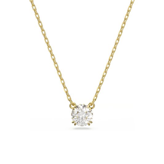 Stilla pendant, Round cut, White, Gold-tone plated 5636703