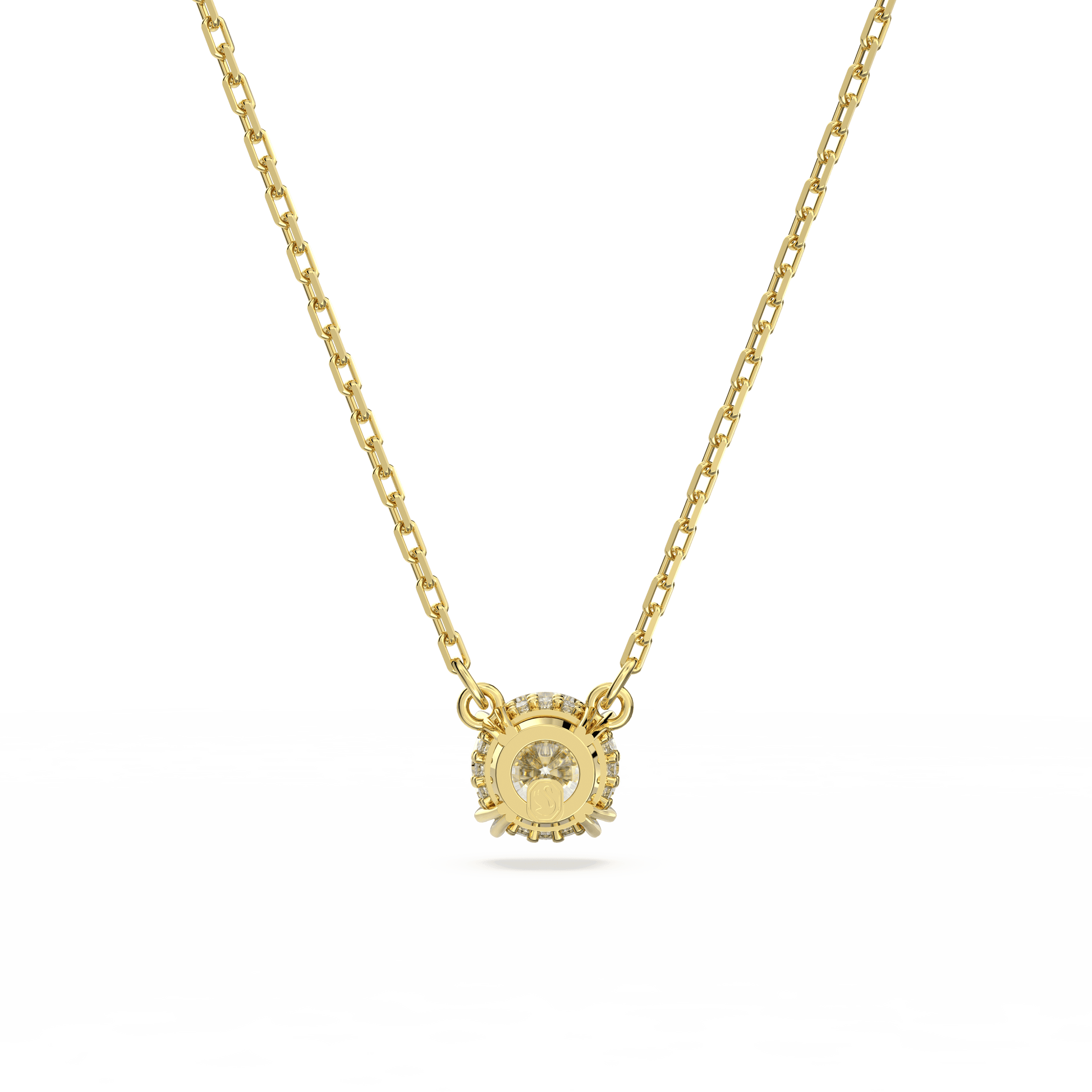 Stilla pendant, Round cut, White, Gold-tone plated 5636703