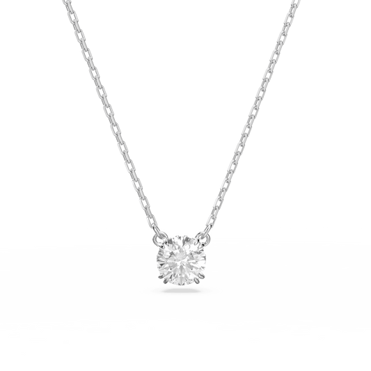 Stilla pendant, Round cut, White, Rhodium plated 5636706