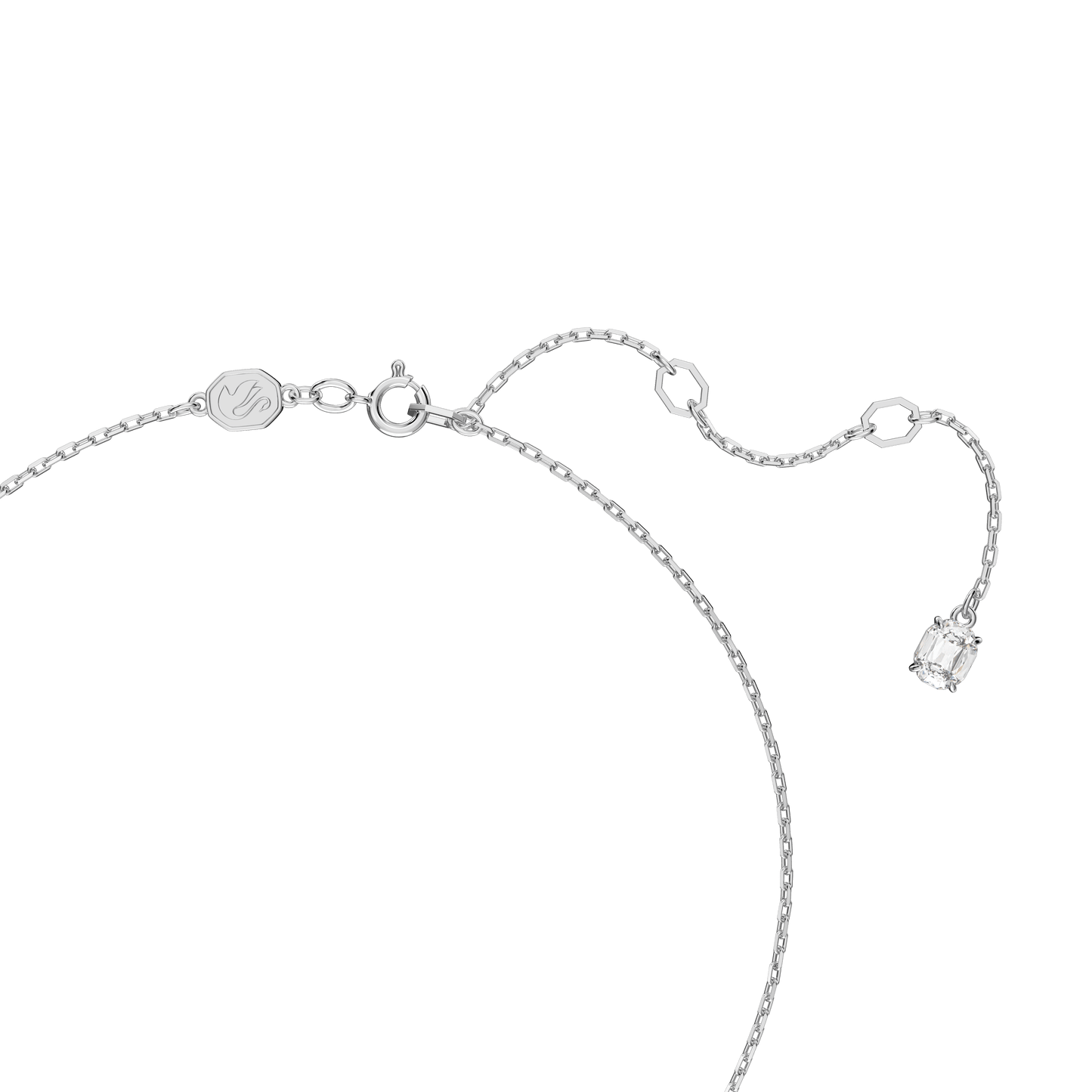 Stilla pendant, Round cut, White, Rhodium plated 5636706