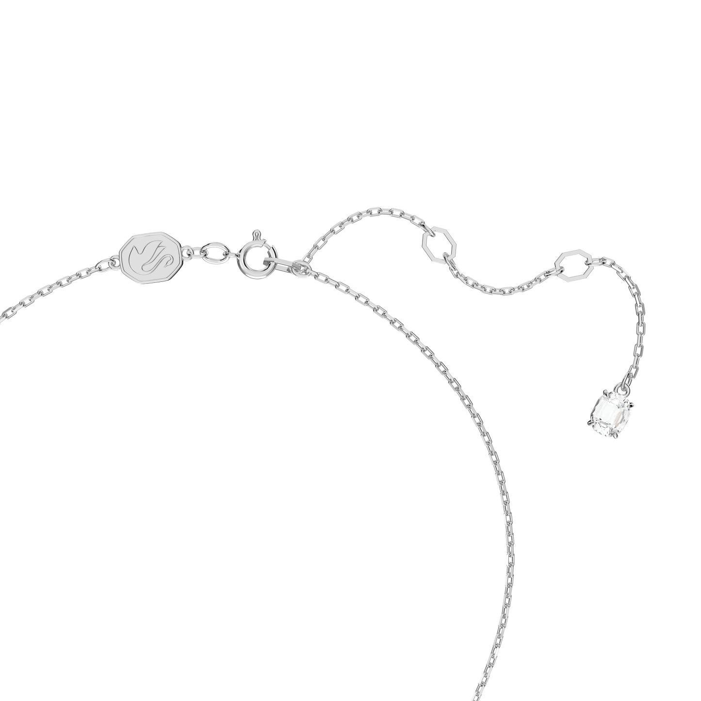 Stilla pendant, Pear cut, White, Rhodium plated 5636708