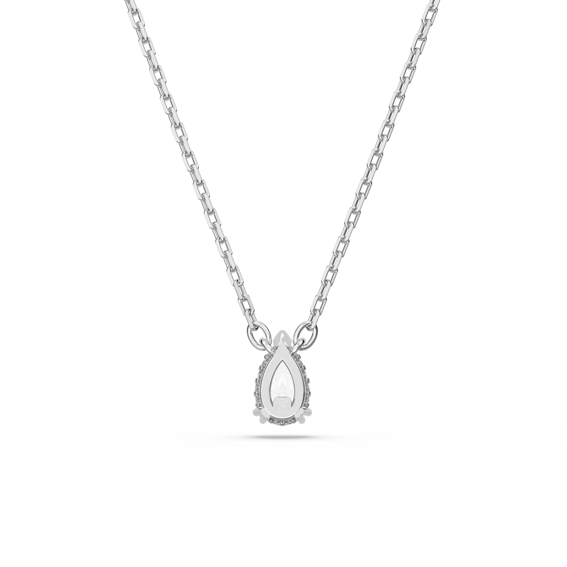 Stilla pendant, Pear cut, White, Rhodium plated 5636708