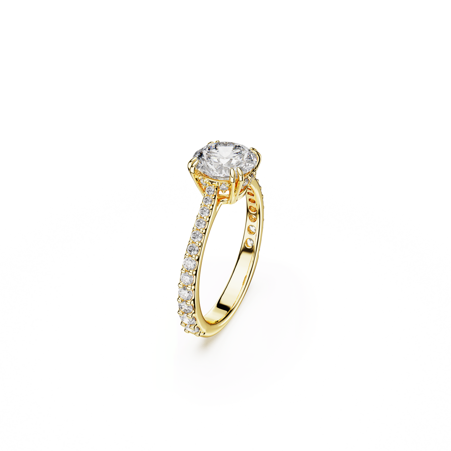 Stilla cocktail ring, Round cut, Pavé, White, Gold-tone plated 5638530