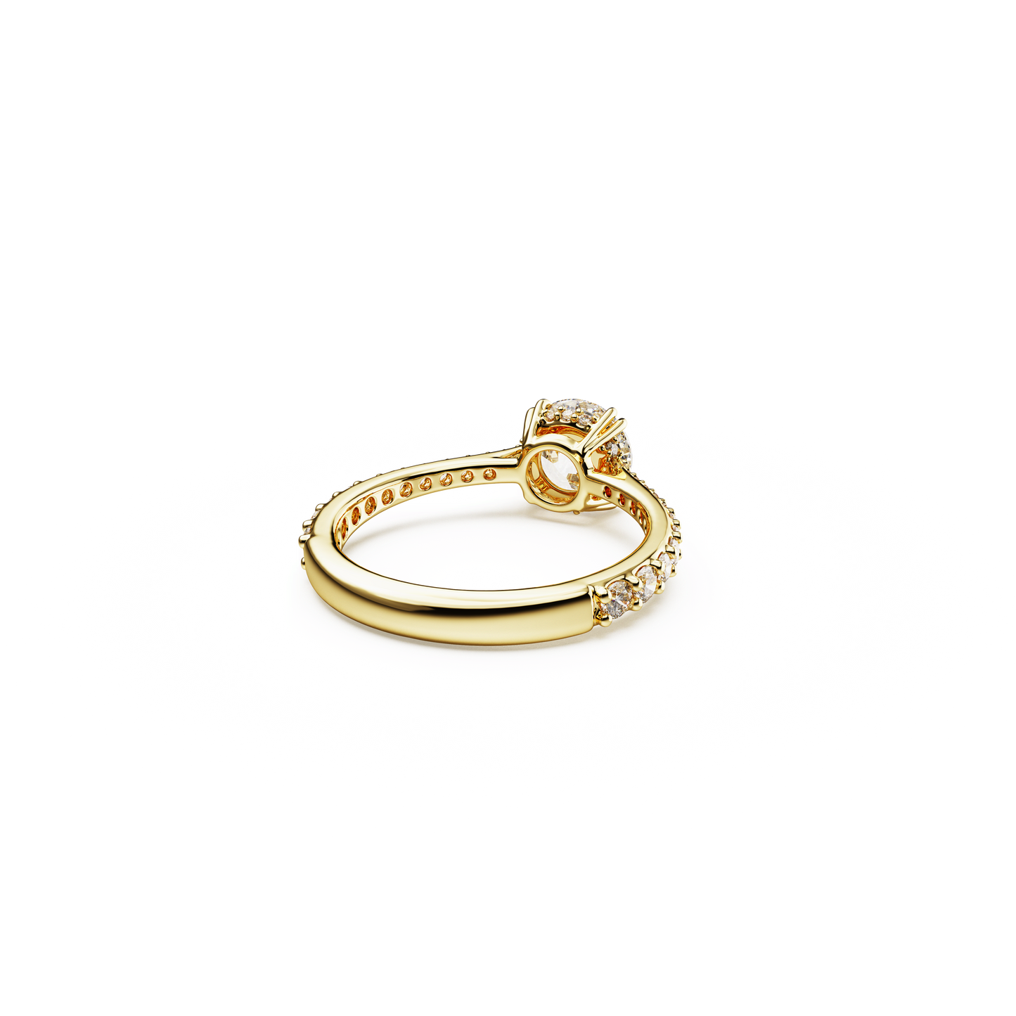 Stilla cocktail ring, Round cut, Pavé, White, Gold-tone plated 5638530