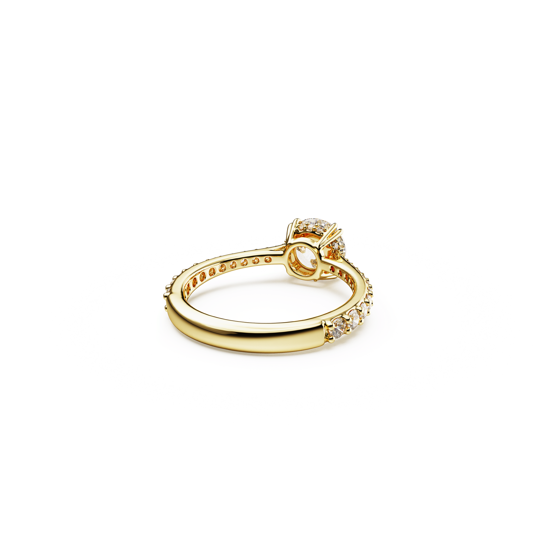 Stilla cocktail ring, Round cut, Pavé, White, Gold-tone plated 5638530