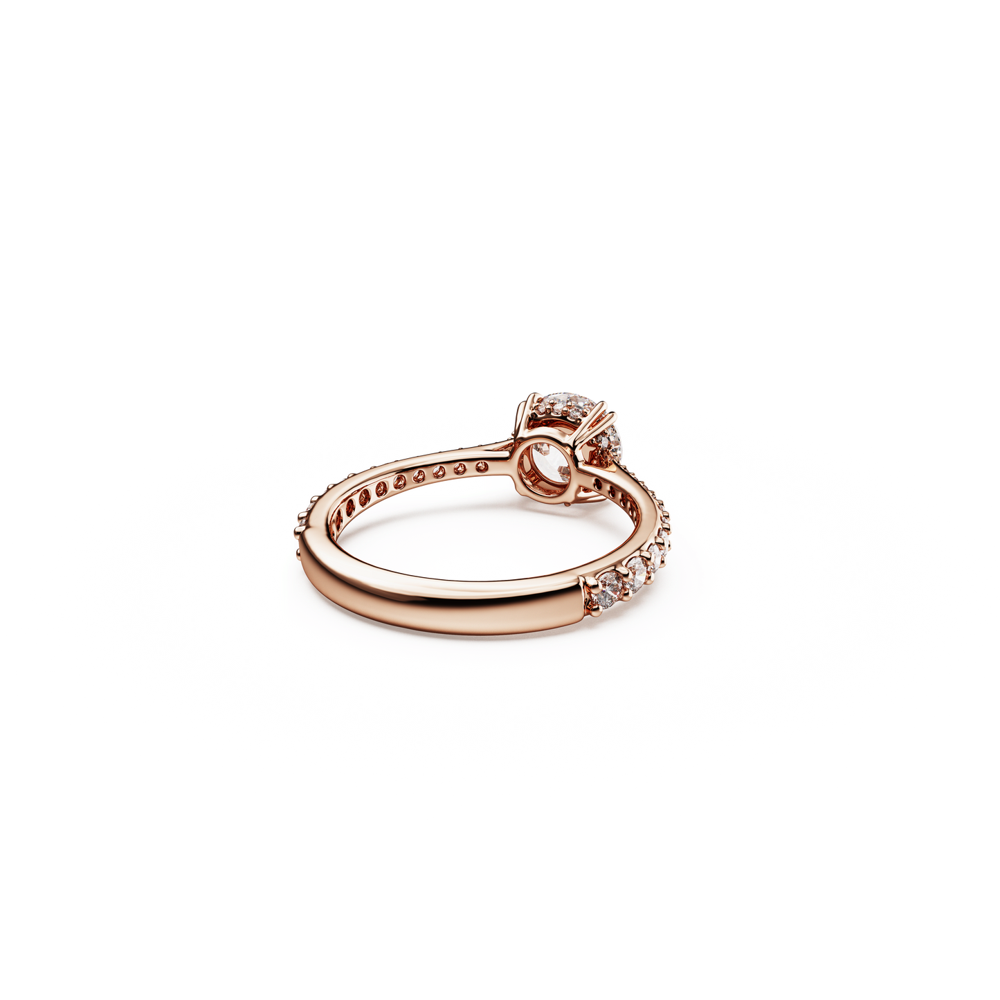 Stilla cocktail ring, Round cut, Pavé, White, Rose gold-tone plated 5642646