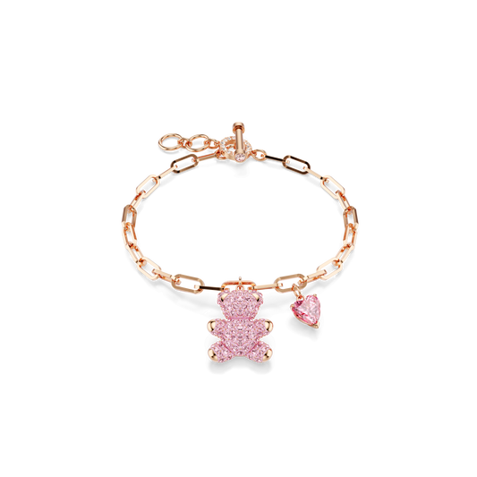 Teddy bracelet, Bear, Pink, Rose gold-tone plated 5642978