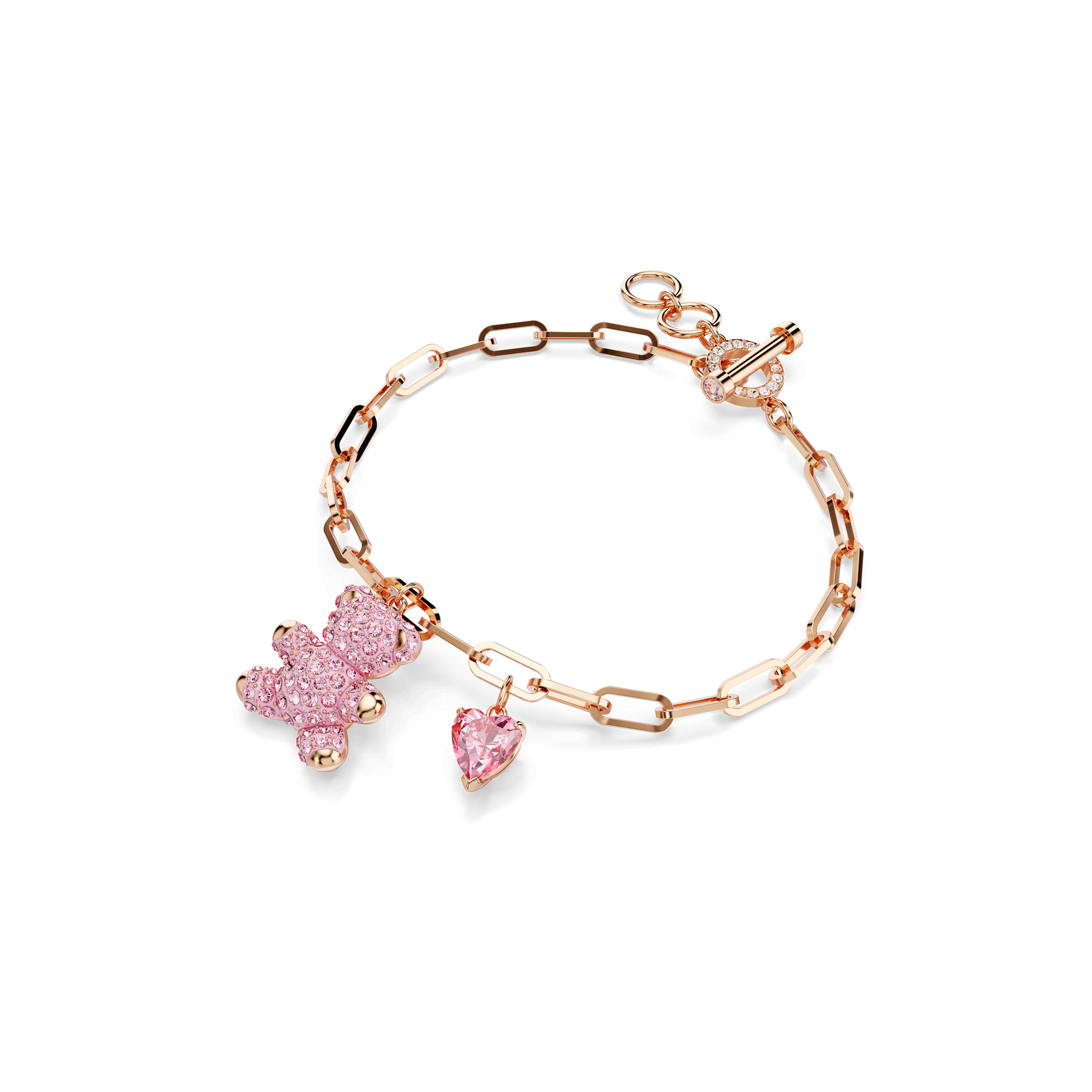 Teddy bracelet, Bear, Pink, Rose gold-tone plated 5642978