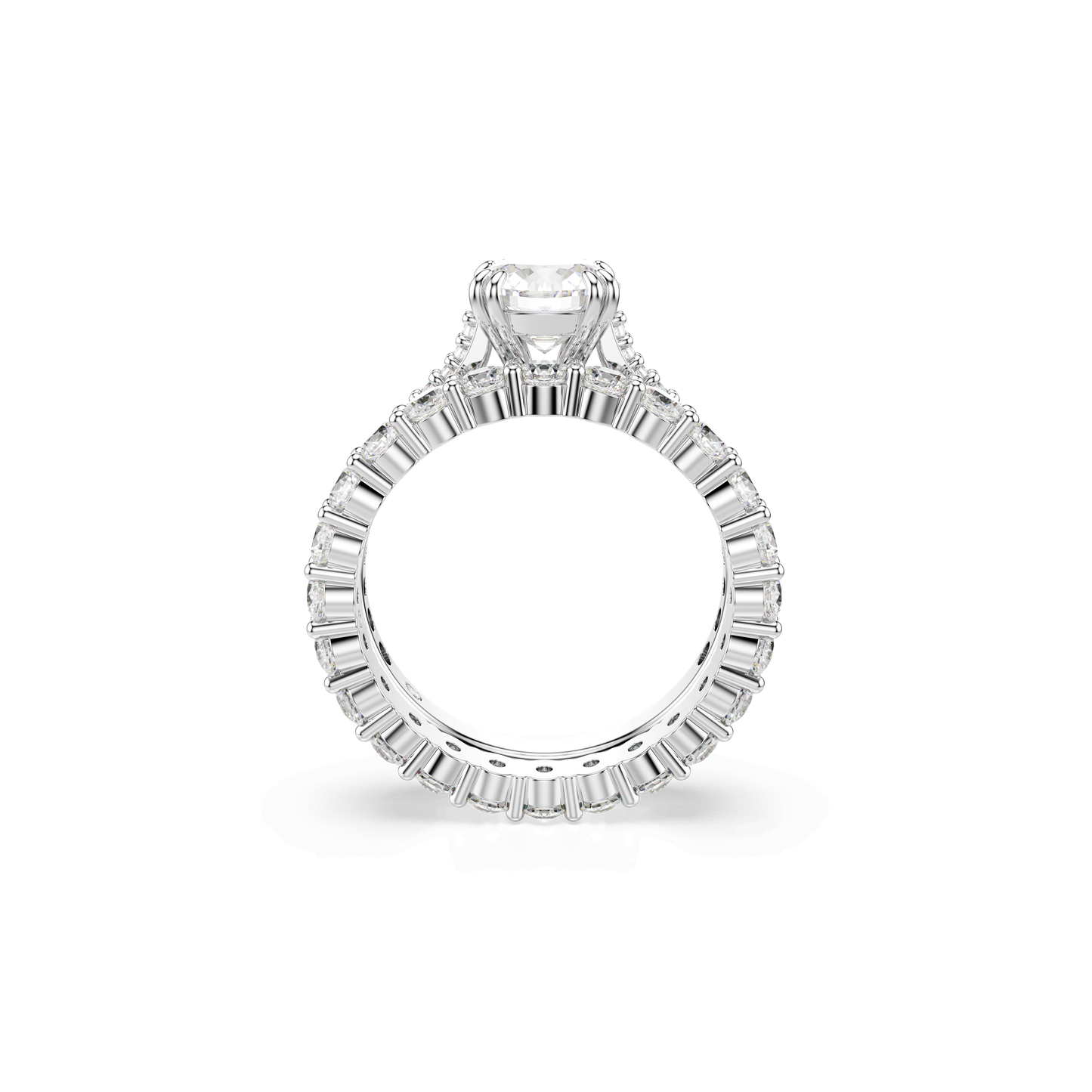 Stilla ring, Set (2), Round cut, White, Rhodium plated 5647662