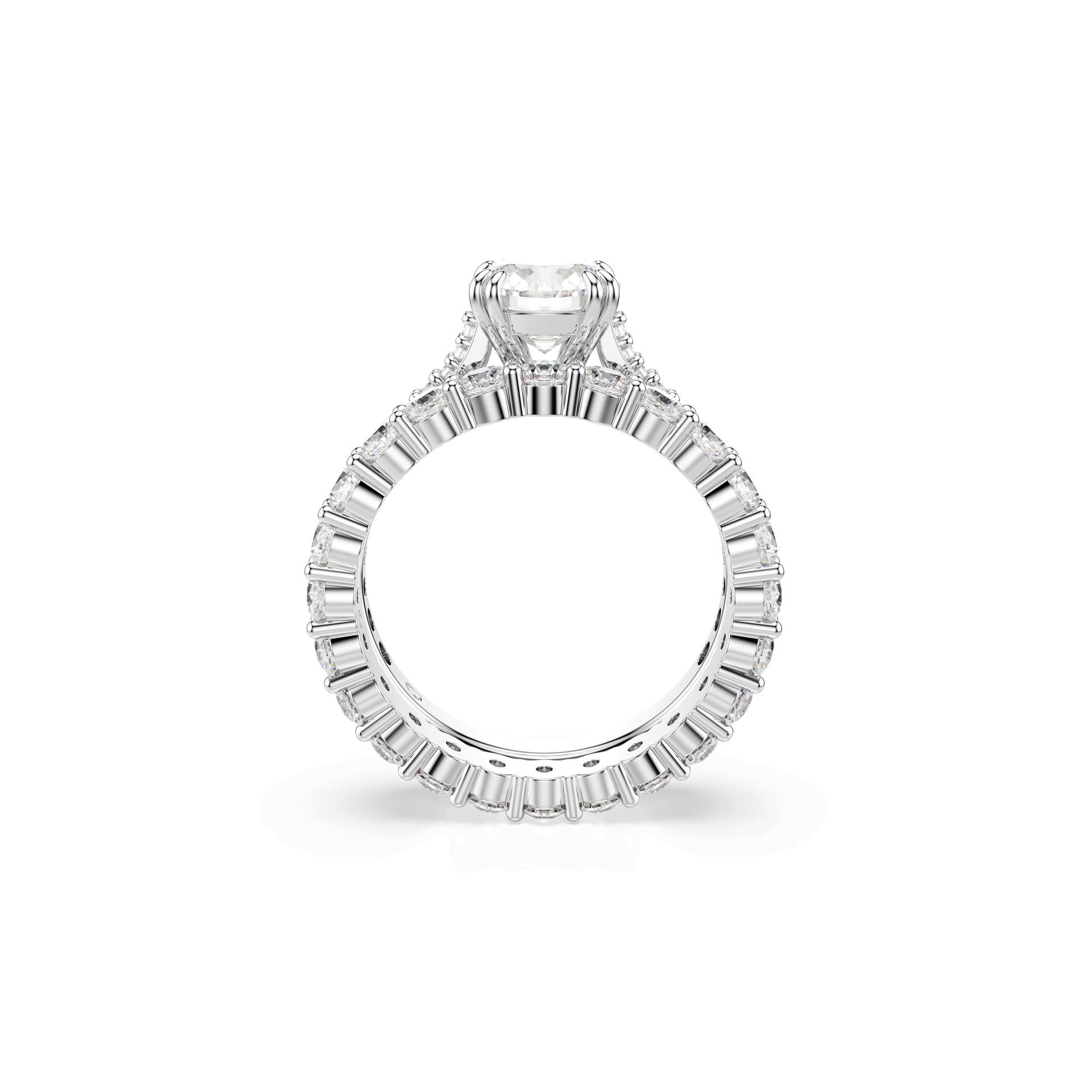 Stilla ring, Set (2), Round cut, White, Rhodium plated 5647662