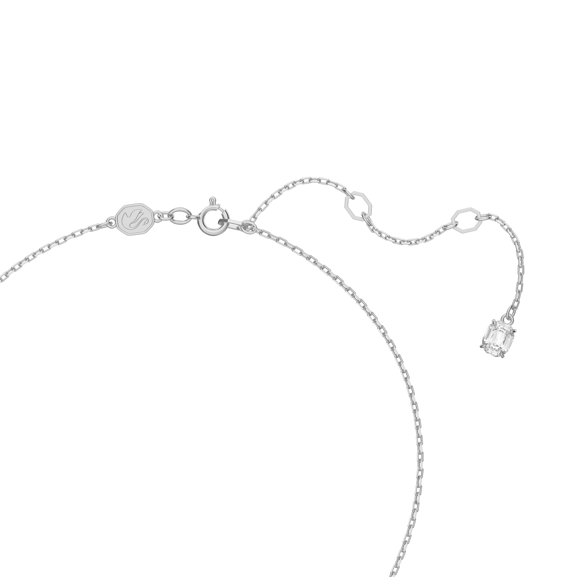 Stilla set, Round cut, White, Rhodium plated 5647663