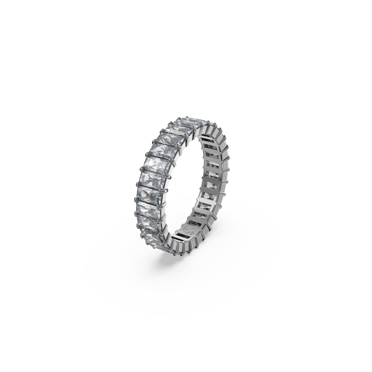 Matrix ring, Baguette cut, Gray, Ruthenium plated 5648915