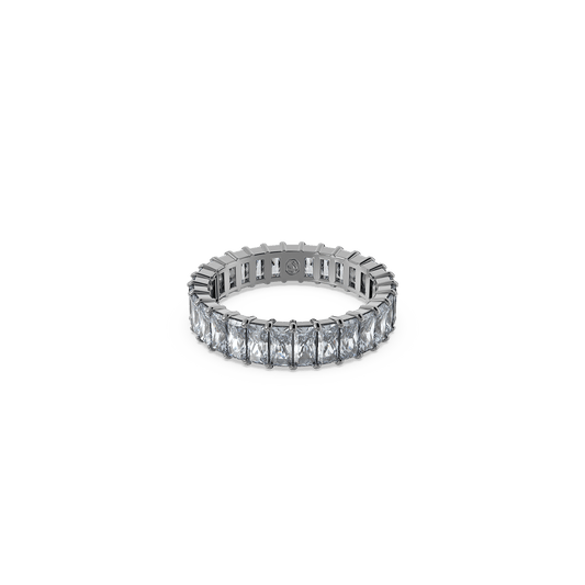 Matrix ring, Baguette cut, Gray, Ruthenium plated 5648917