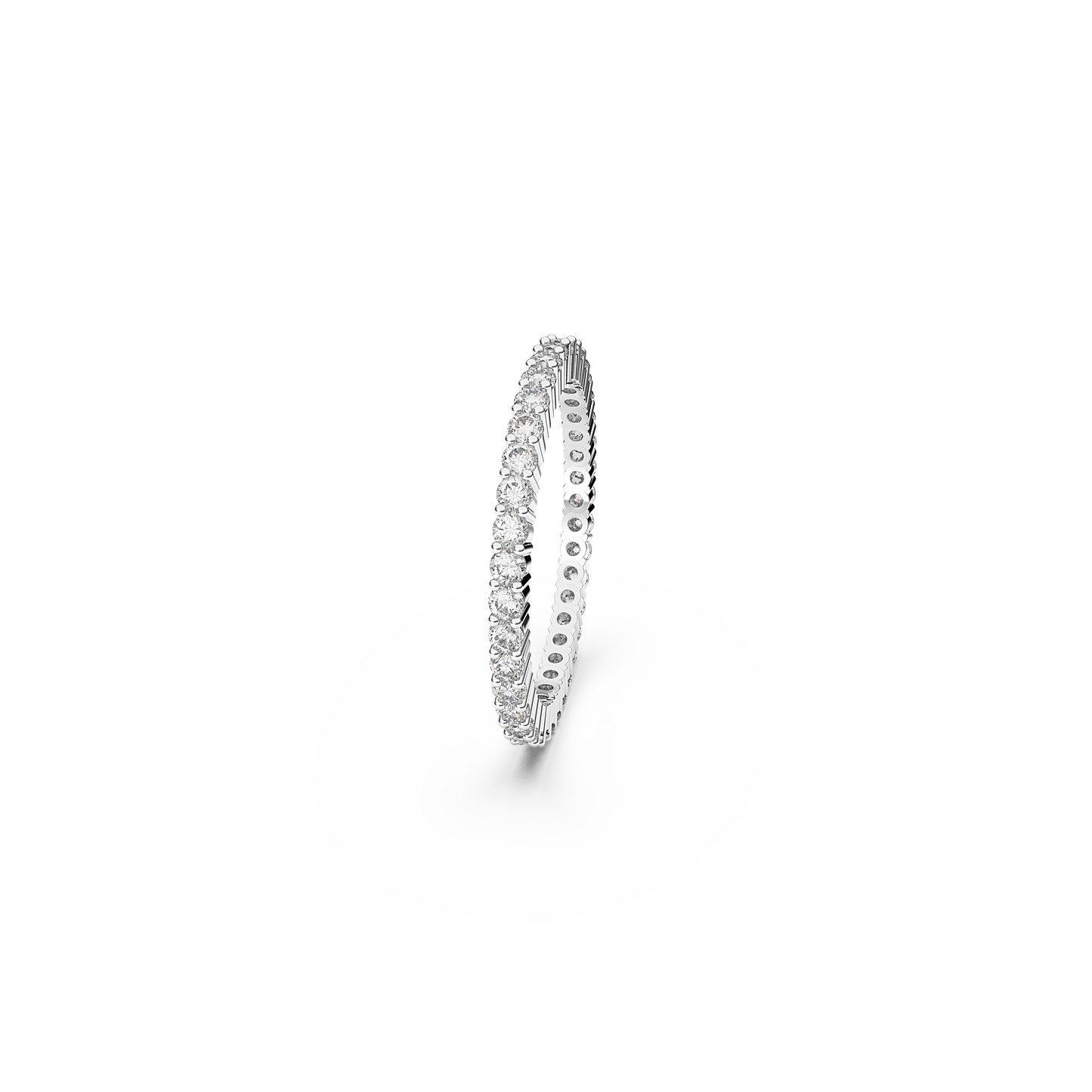 Matrix Vittore ring, Round cut, White, Silver-tone finish 5655705