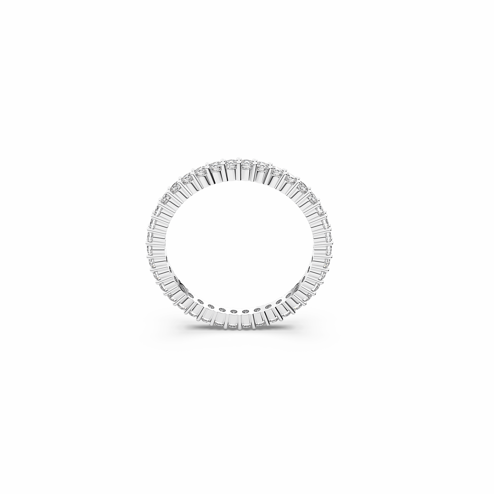 Matrix Vittore ring, Round cut, White, Silver-tone finish 5655705