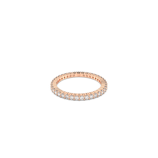 Matrix Vittore ring, Round cut, White, Rose gold-tone plated 5655706