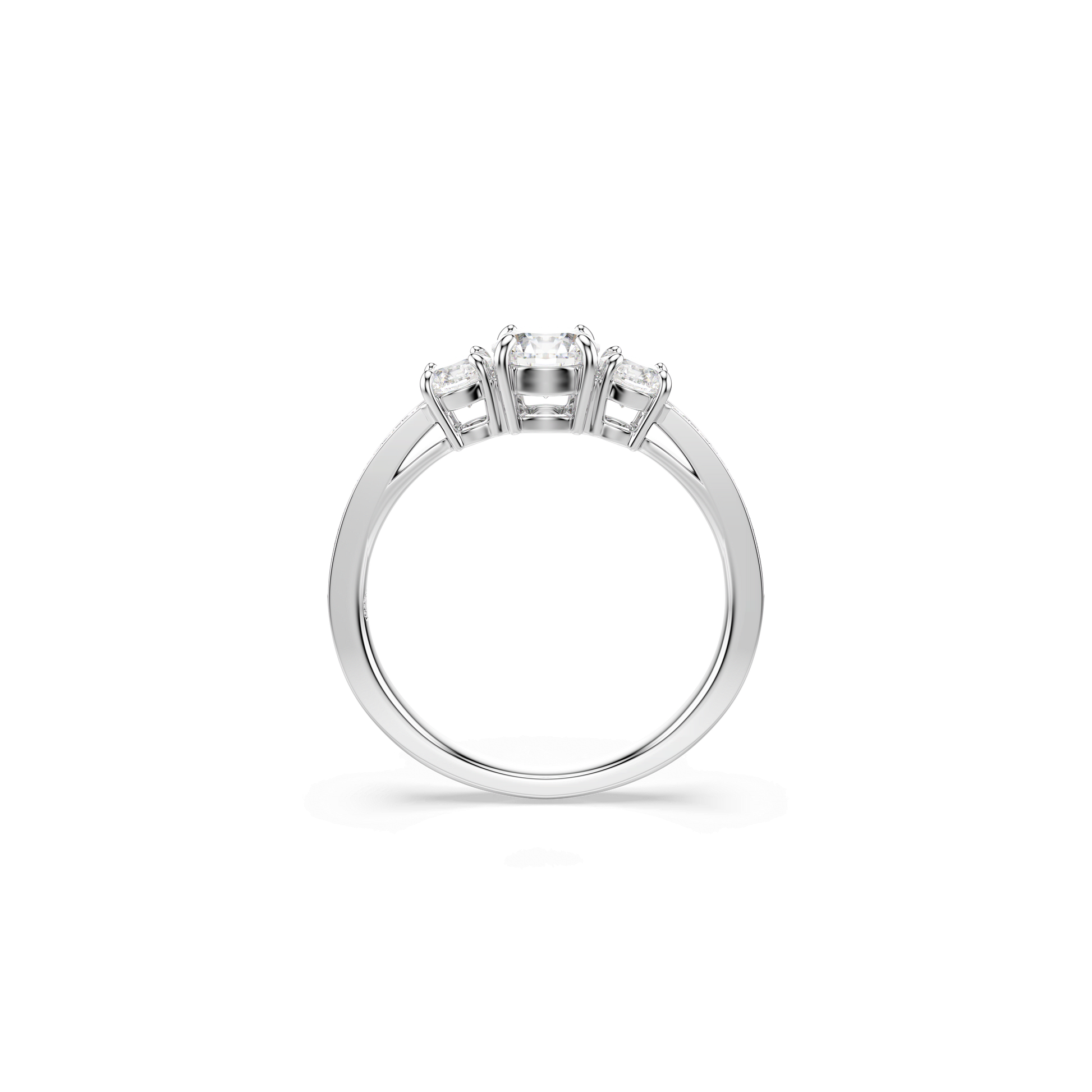 Stilla Attract ring, Round cut, White, Silver-tone finish 5655713