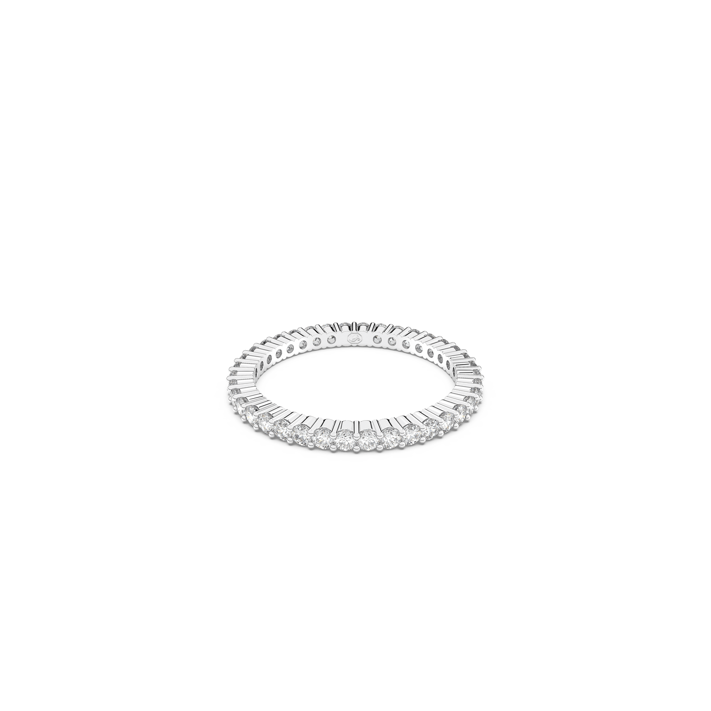 Matrix Vittore ring, Round cut, White, Silver-tone finish 5656297