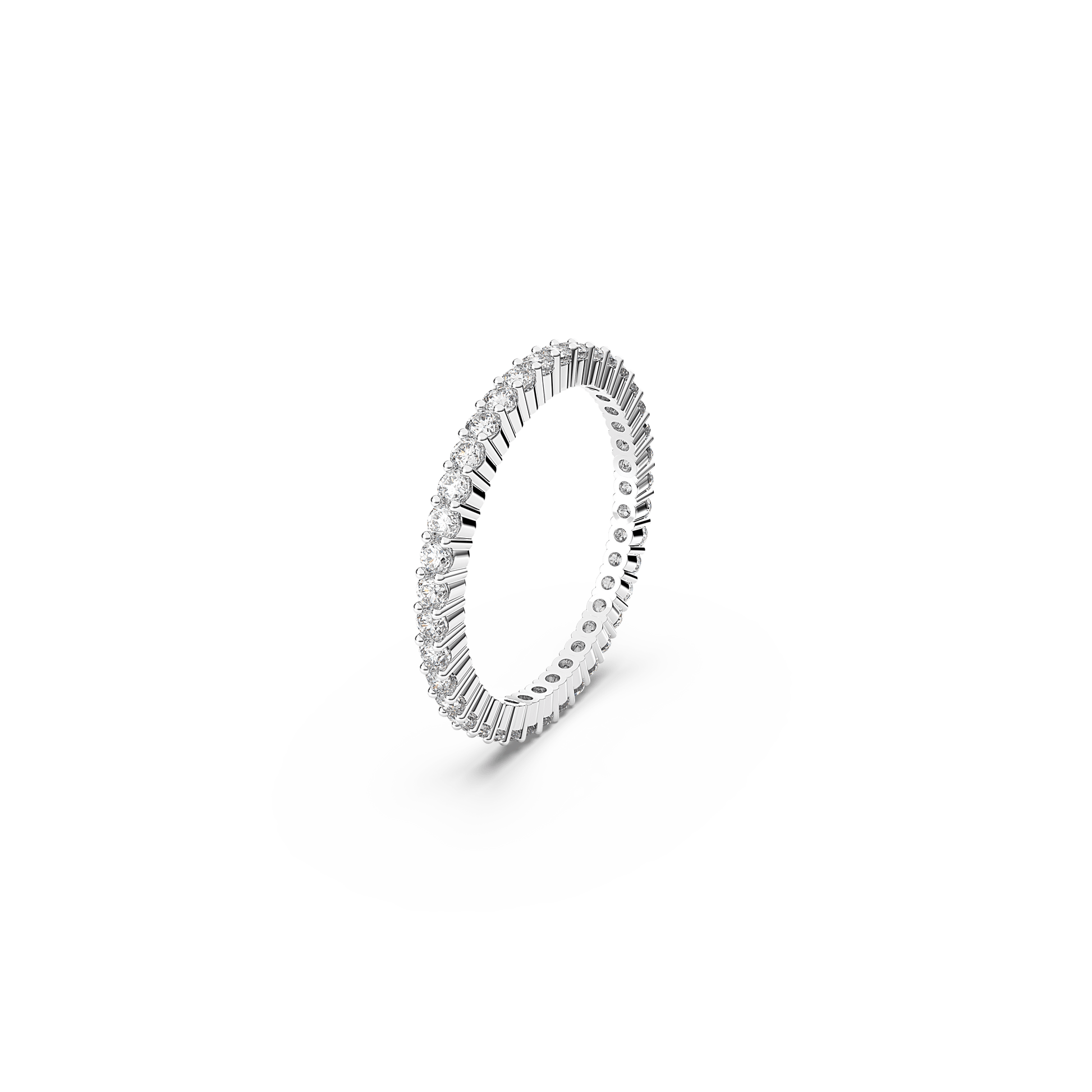 Matrix Vittore ring, Round cut, White, Silver-tone finish 5656297
