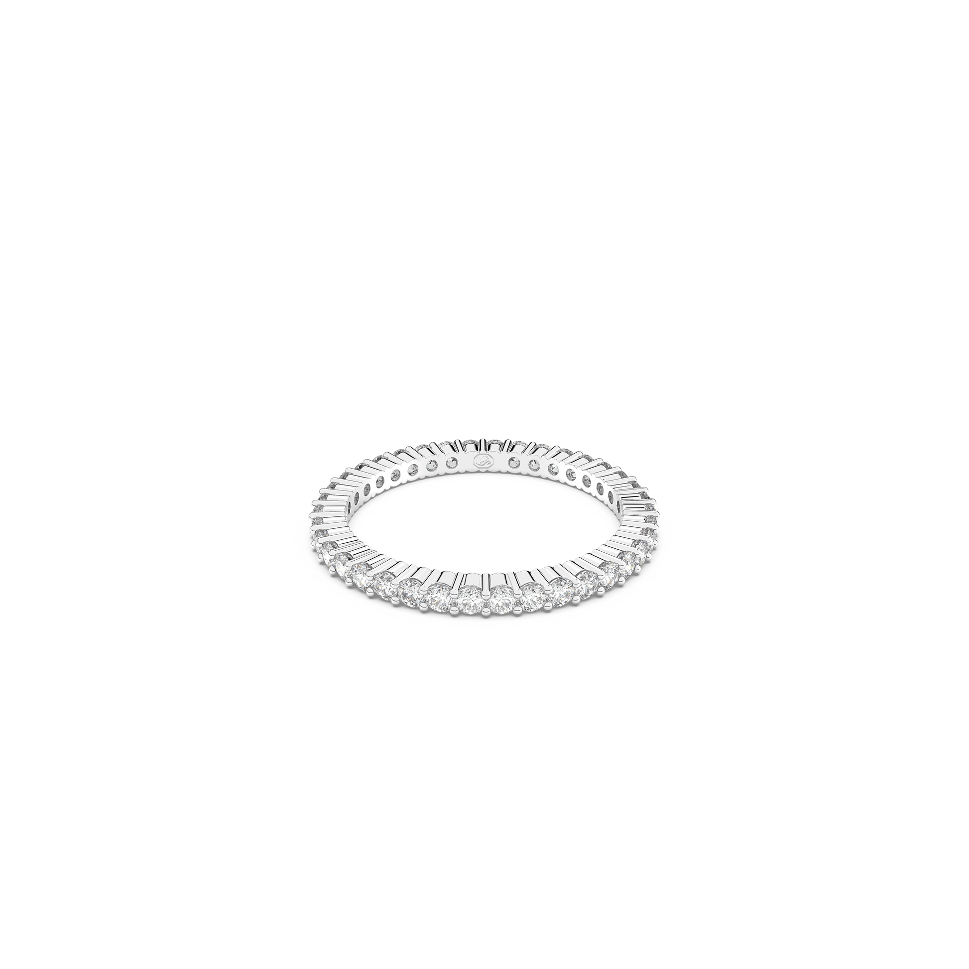 Matrix Vittore ring, Round cut, White, Silver-tone finish 5656298