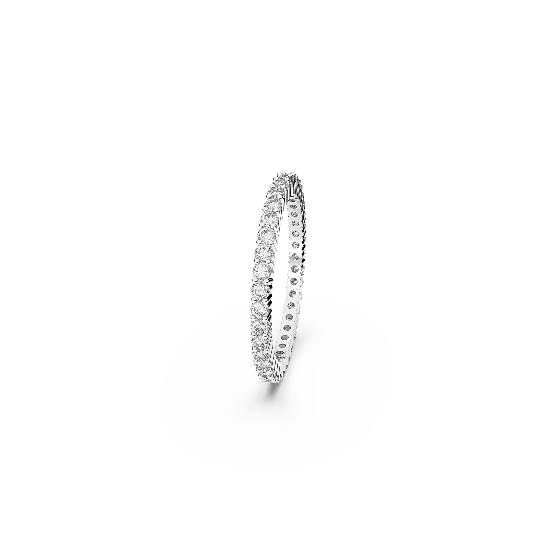 Matrix Vittore ring, Round cut, White, Silver-tone finish 5656299