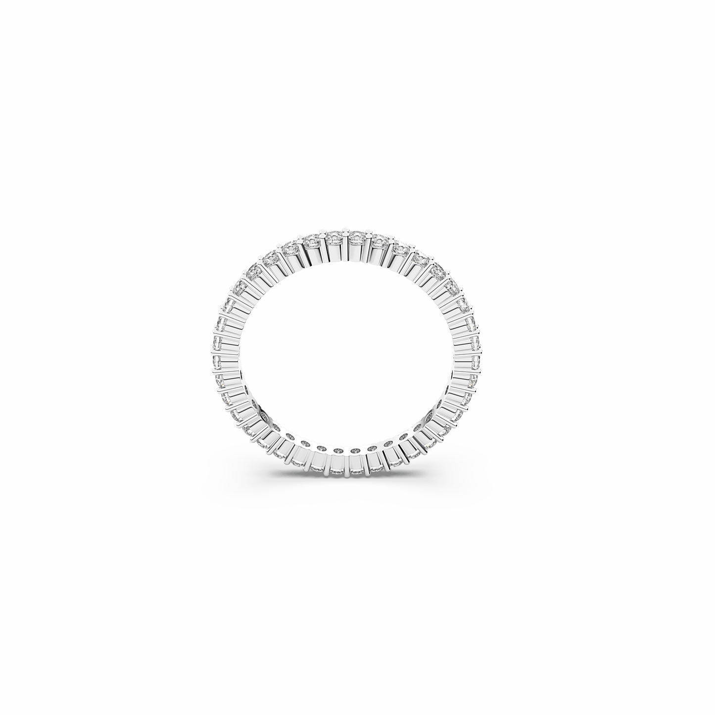 Matrix Vittore ring, Round cut, White, Silver-tone finish 5656299