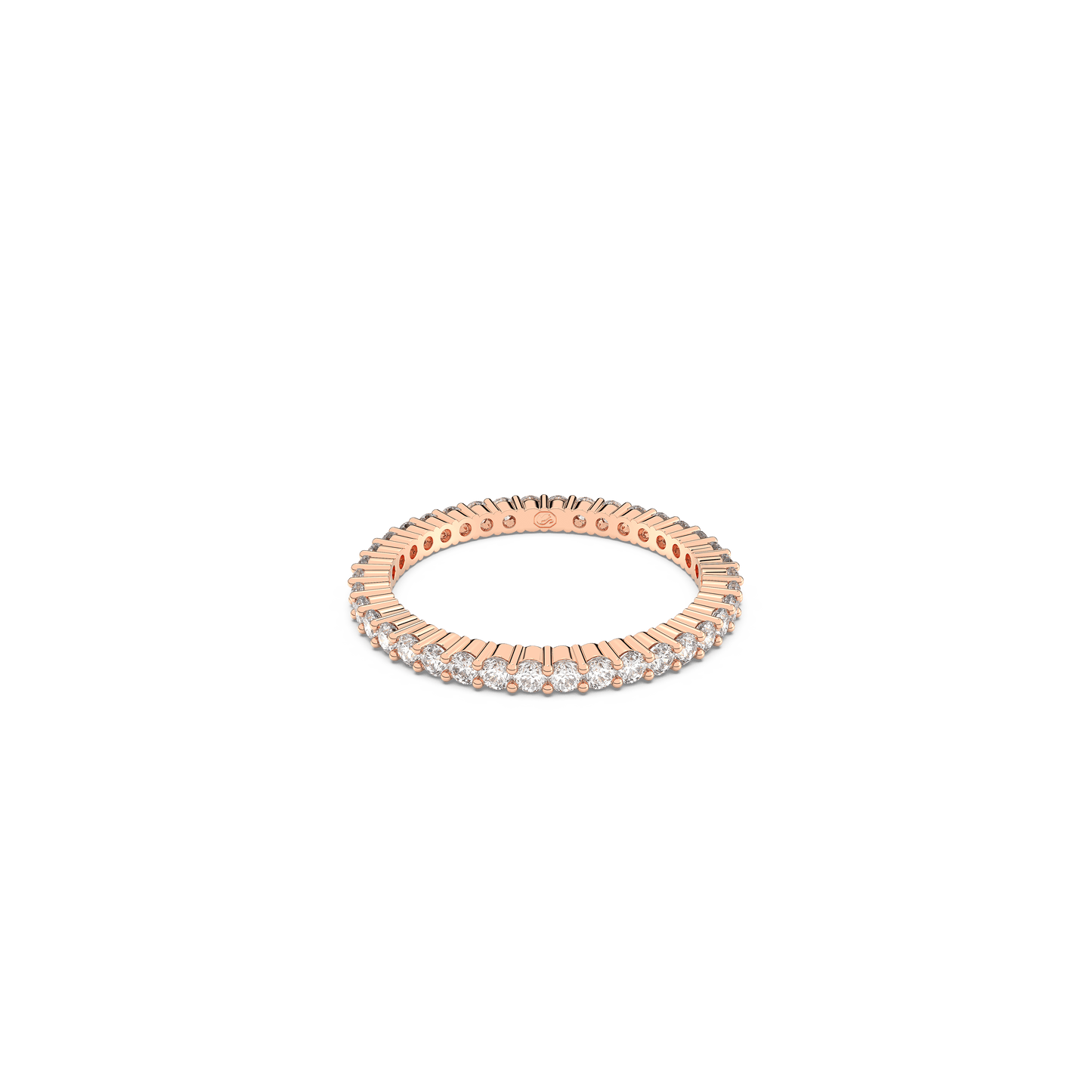Matrix Vittore ring, Round cut, White, Rose gold-tone plated 5656301