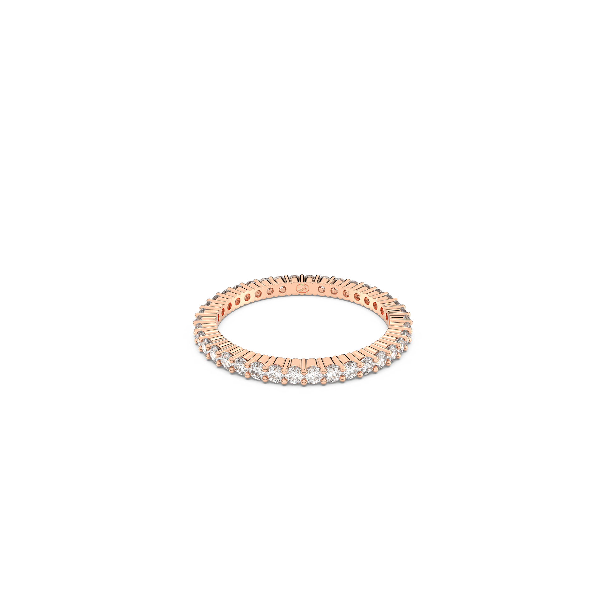 Matrix Vittore ring, Round cut, White, Rose gold-tone plated 5656301