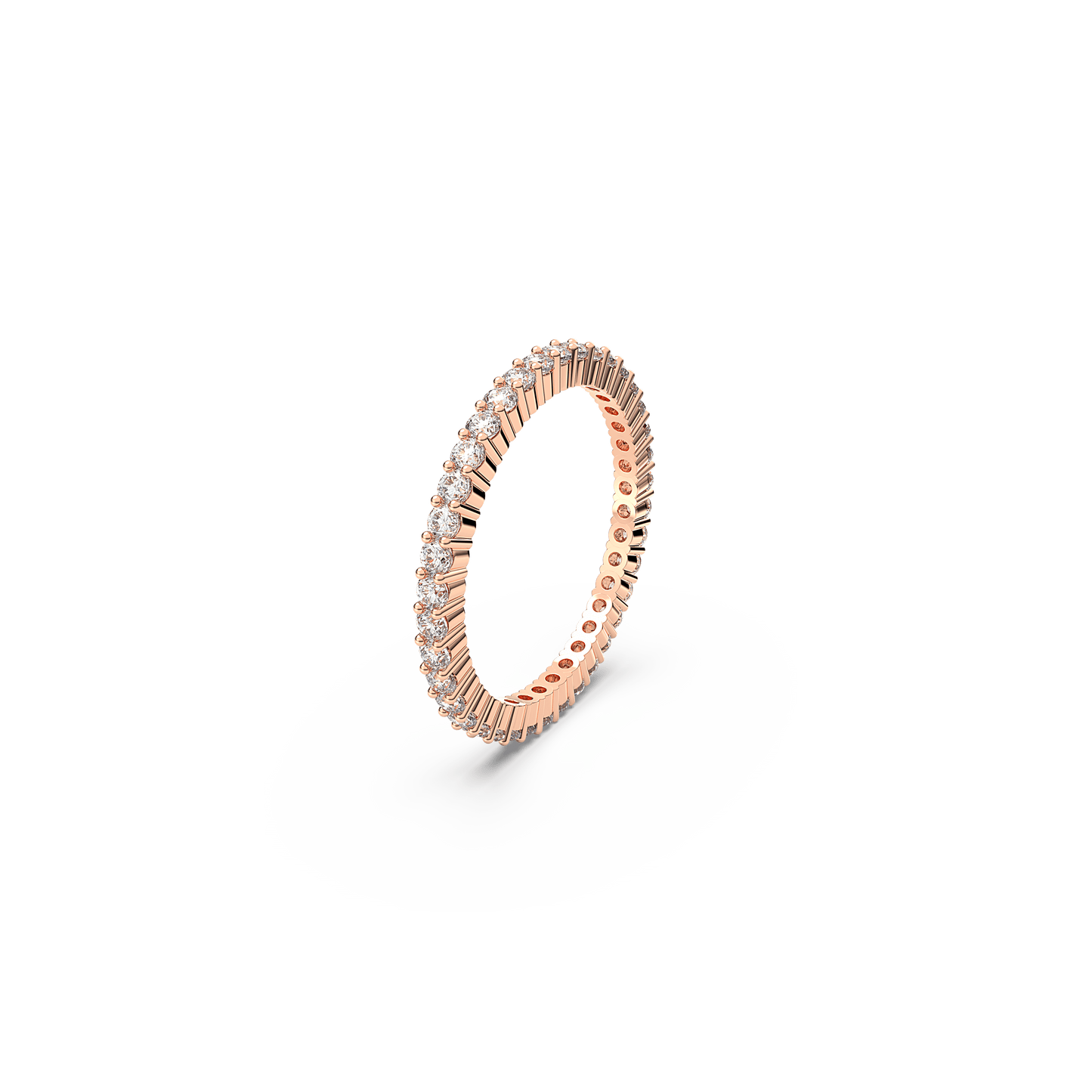 Matrix Vittore ring, Round cut, White, Rose gold-tone plated 5656301