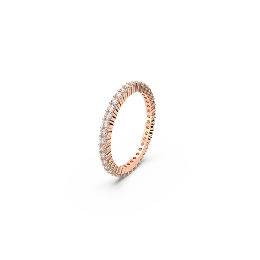Matrix Vittore ring, Round cut, White, Rose gold-tone plated 5656302