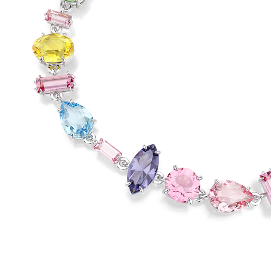 Gema bracelet, Mixed cuts, Multicolored, Rhodium plated 5656427