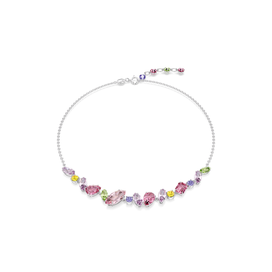 Gema necklace, Mixed cuts, Multicolored, Rhodium plated 5658398