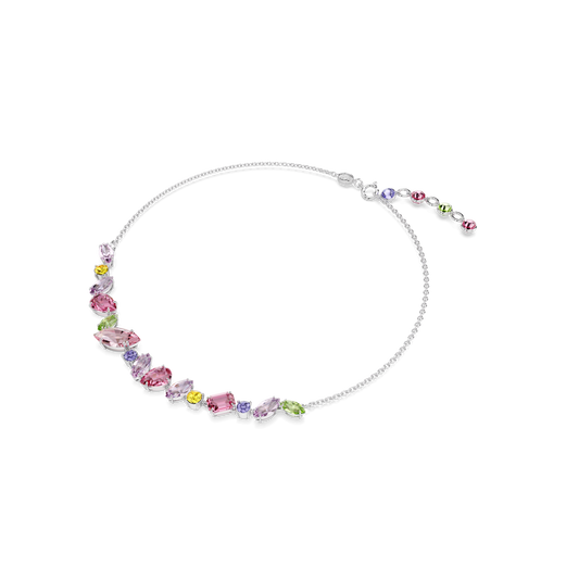 Gema necklace, Mixed cuts, Multicolored, Rhodium plated 5658398