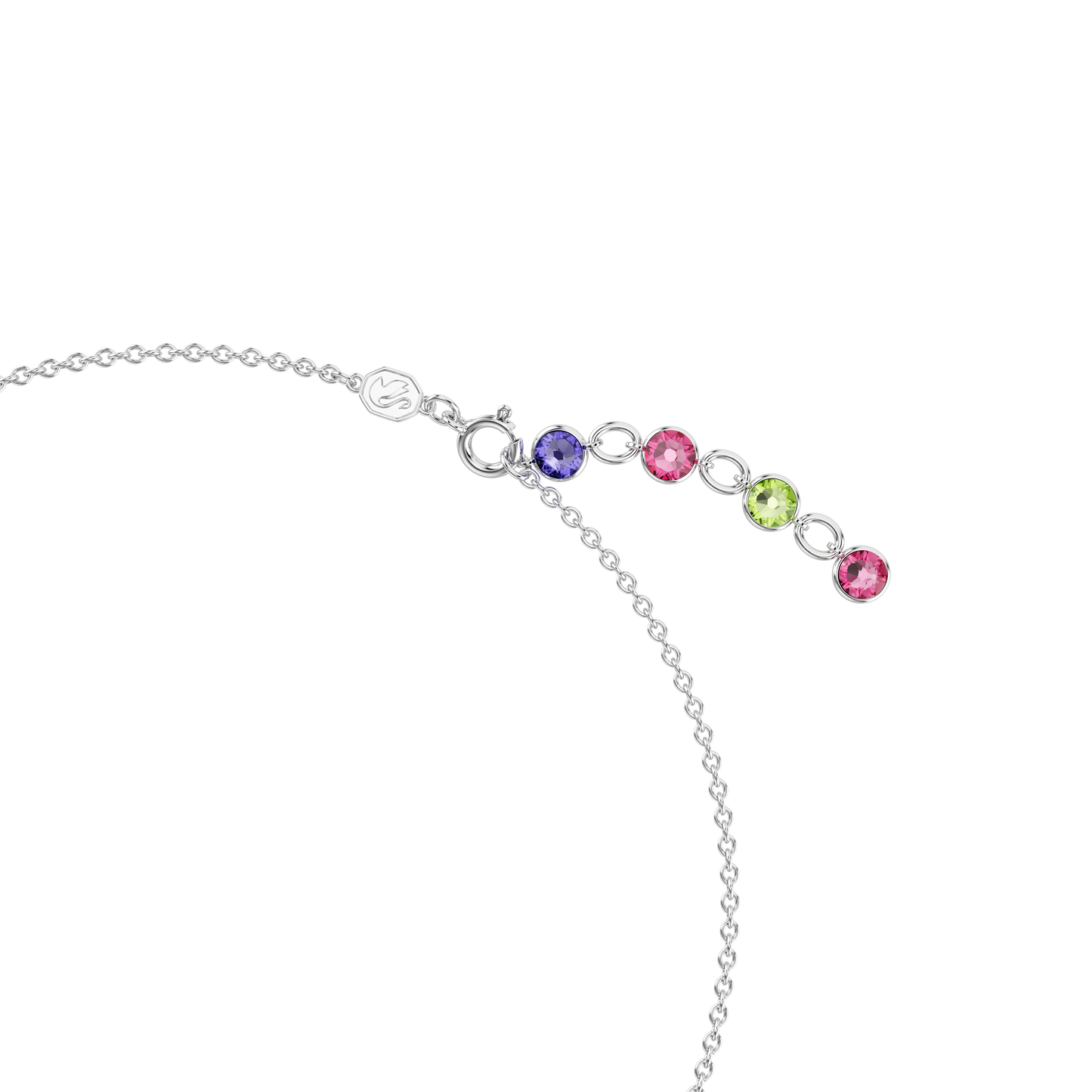 Gema necklace, Mixed cuts, Multicolored, Rhodium plated 5658398