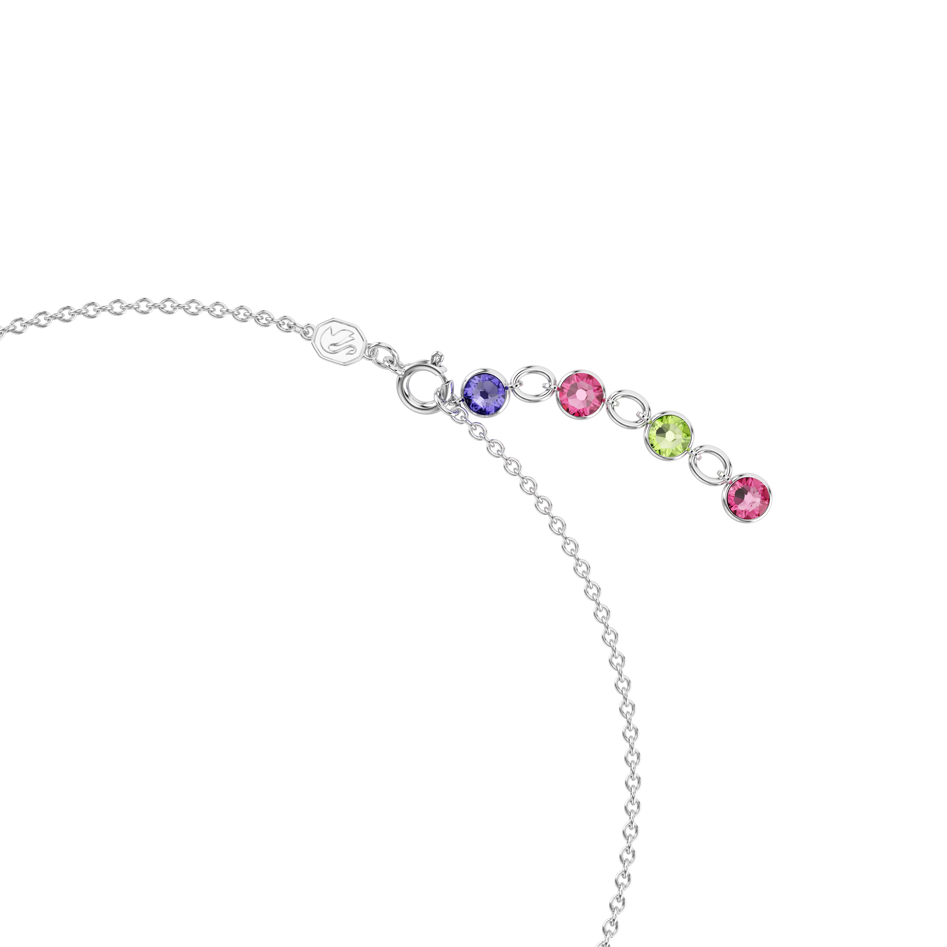 Gema necklace, Mixed cuts, Multicolored, Rhodium plated 5658398