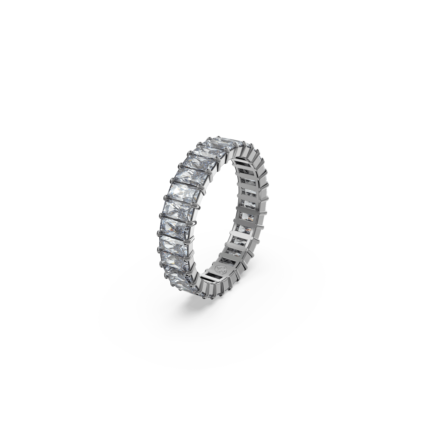 Matrix ring, Baguette cut, Gray, Ruthenium plated 5661469