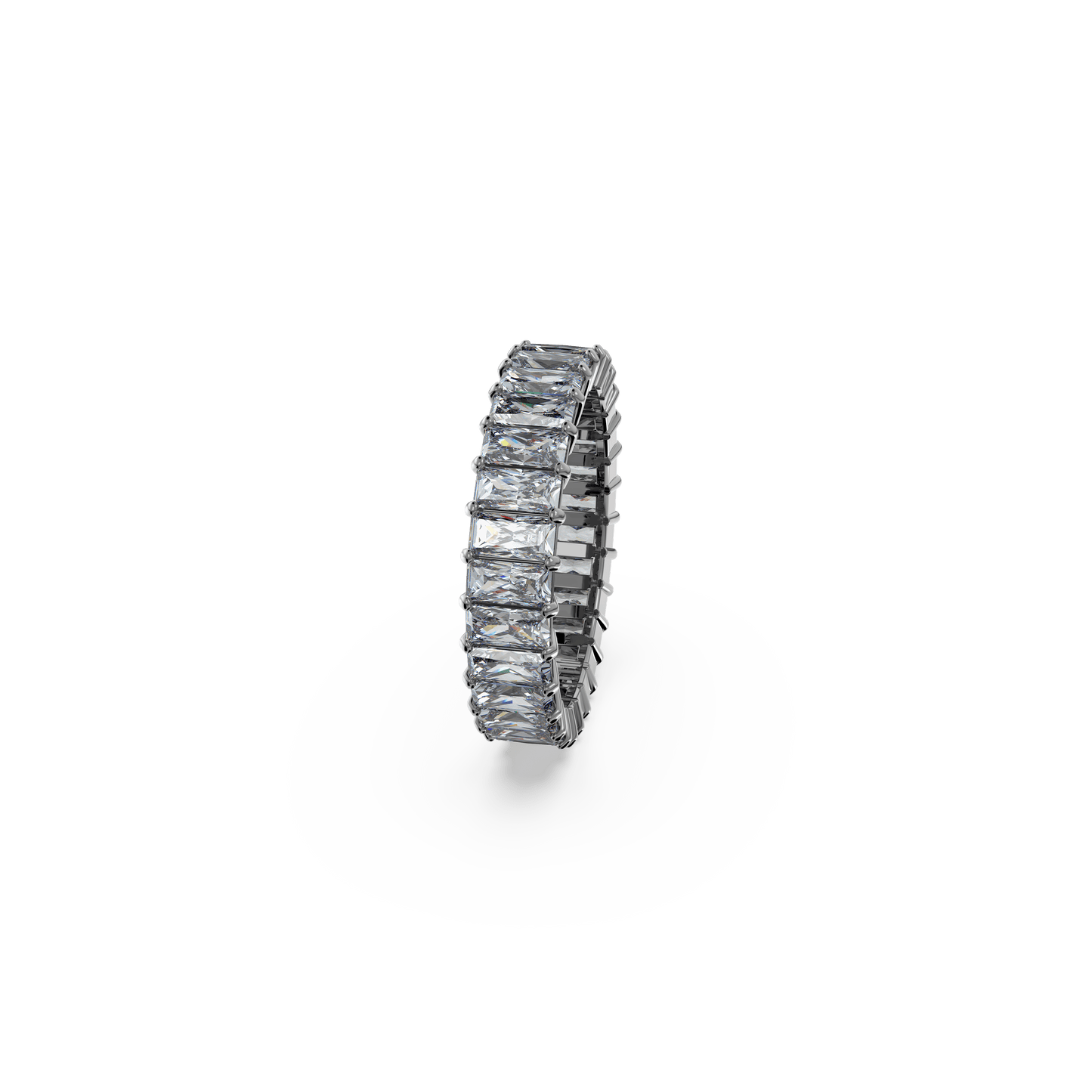 Matrix ring, Baguette cut, Gray, Ruthenium plated 5661469