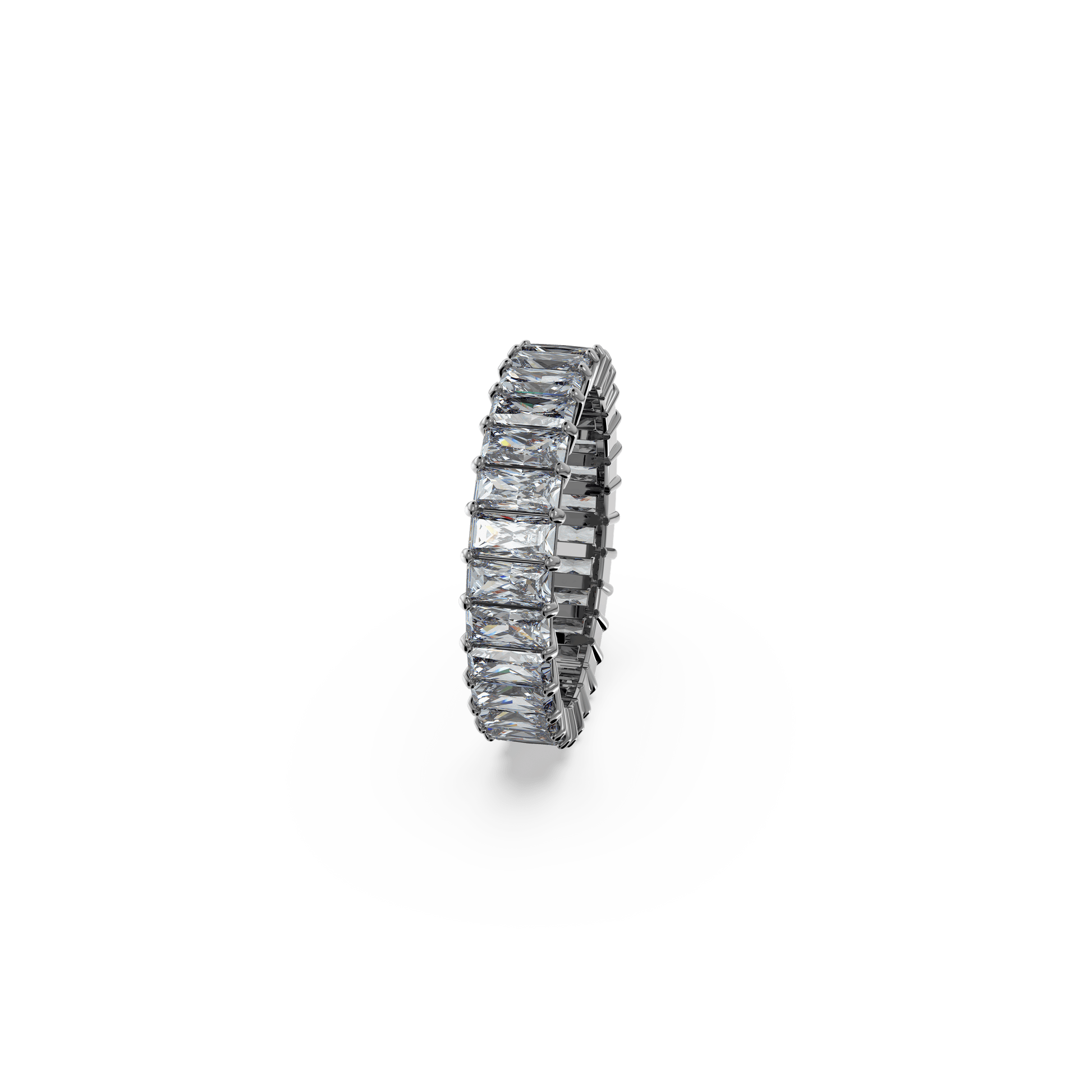 Matrix ring, Baguette cut, Gray, Ruthenium plated 5661470